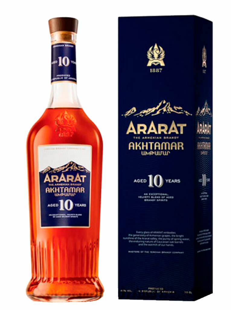 Brandy armenio Ararat Akhtamar 10 Años botella 0,70 L en estuche de regalo - Imagen 2